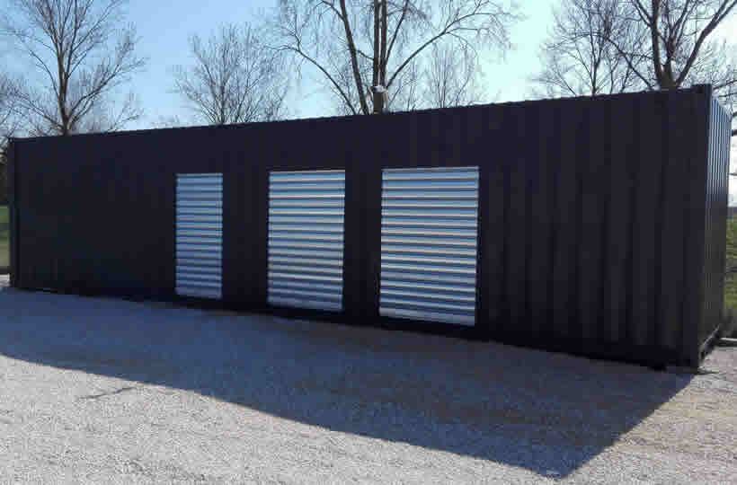 Container 40' avec rideaux métalliques pour du Self-Stockage